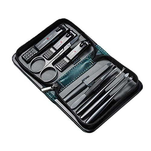 BONAD Zehennagelknipser 9-teilige Nagel-Klipper Set Erwachsene Nagel-Klipper Pediküre-Kit Kohlenstoffstahl Nagel Schönheit Kit Tragbare Reise Schönheitssatz Nagelknipser-Set (Color : B-9 Piece Set)