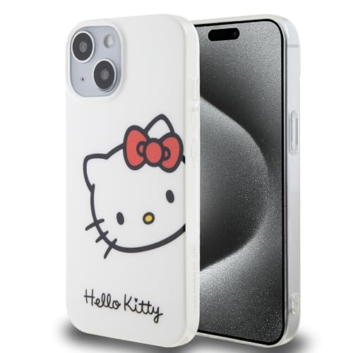 CG MOBILE Hello Kitty Back Case für iPhone – Kitty Head – Weiß (iPhone 15)