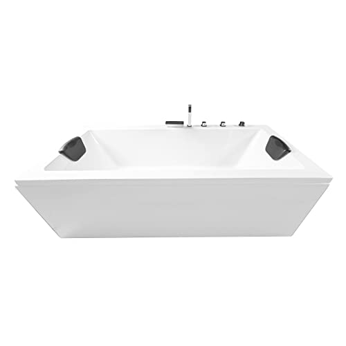 Basera® Badewanne Naxos mit Wasserfall, LED-Ambiente und Kopfstützen