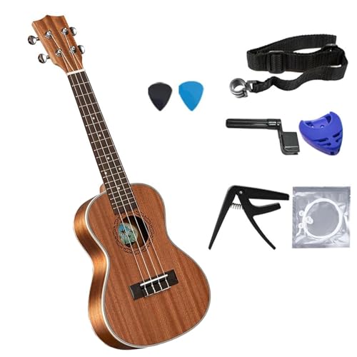 21/23/26 Zoll Sapeli-Holzkorpus Palisander-Griffbrett-Ukulele-Konzert-Ukelele-Gitarre Für Musikanfänger Ukulele Einsteiger Kit (Color : 23 inch)