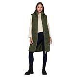 JdY Damen JDYFINNO Long Padded Waistcoat New NOOS Jacke, Forest Night/Detail:Silver Zip, XS