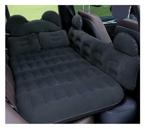 BFVAKBKYT Auto Auto Aufblasbare Luft CampingMatratze, Auto-Luftmatratze, aufblasbares Bett fürs Auto, verdicktes Auto-Campingbett, aufblasbare Isomatte in voller Größe(Black)