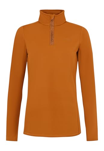 Protest Damen Oberteil Mit 1/4 Reißverschluss FABRIZ Stretch Nutty Cognac M/38