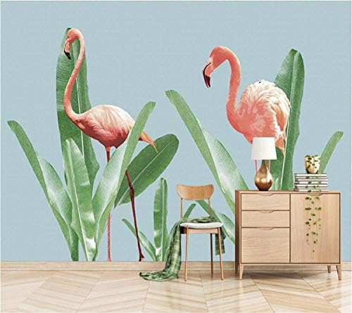 XLMING Einfache Farbe Flamingo 3D Tapeten Home Esszimmer Sofa Schlafzimmer Wohnzimmer TV Hintergrund-300cm×210cm