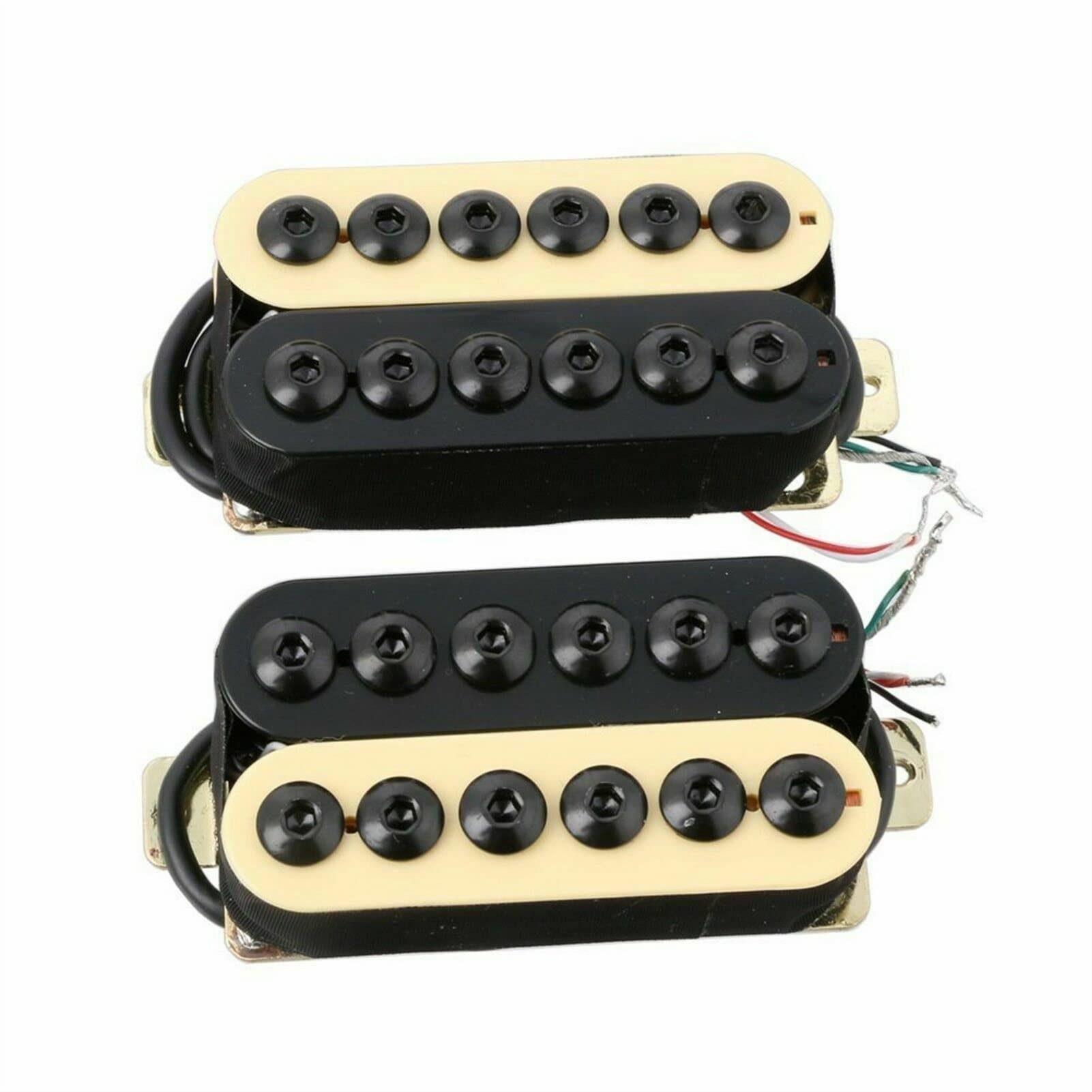 ZENGXUE 1 Set Zebra Hochleistung Humbucker Keramikmagnet E-Gitarre-Hals- Und Bridge-Pickup Humbucker Tonabnehmer Set