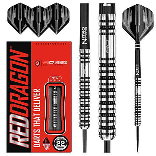 RED DRAGON Dragonfly 3: 22g Tungsten Darts mit Flights und Schäfte