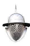 AER Hoplomachus Helm aus verzinnten Stahl Gladiatoren Helm Römer Reenactment