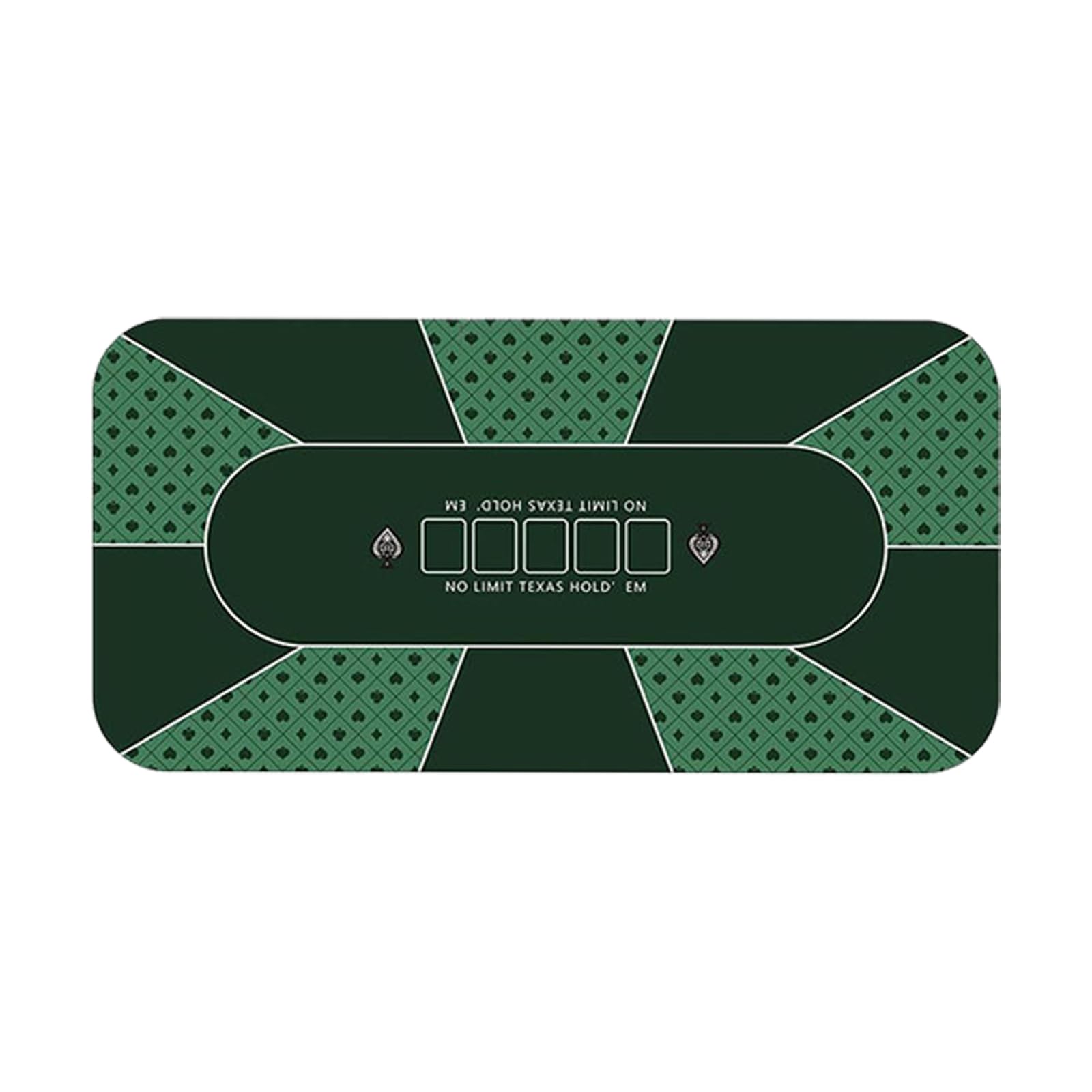 Professionelle Pokermatte für Tische, Gummimatte for Texas Hold'em Pokertische for 10 Spieler, tragbare, zusammenklappbare Pokermatte mit Tragetasche(L)