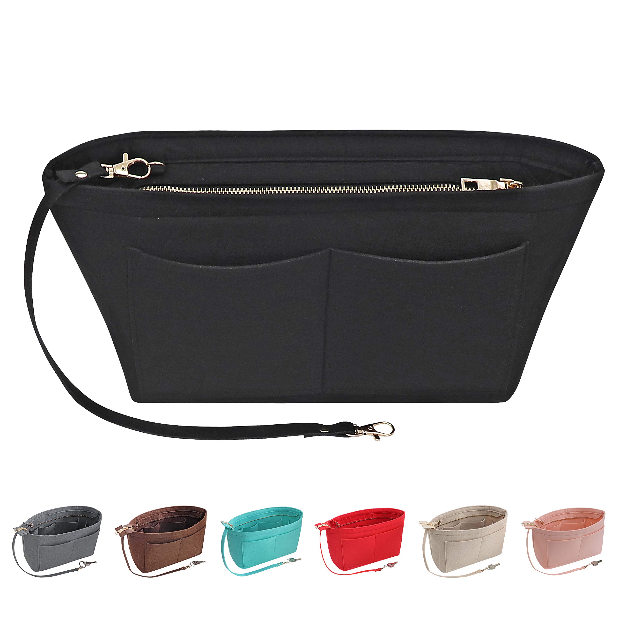 letaofang Filz Handtasche Organizer Geldbörse Organizer Filz Insert Bag Organizer Multi-Taschen Einkaufstasche in Tasche für Frauen