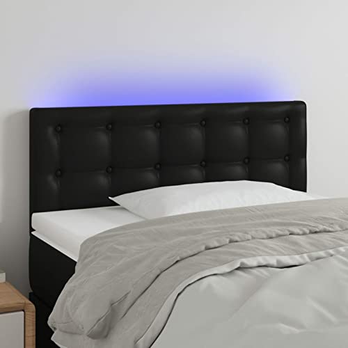 Juroupi LED Kopfteil Headboard for Bed Bett-Kopfteil Bed Headboard Kopfteil Bett Schwarz 90x5x78/88 cm Kunstleder