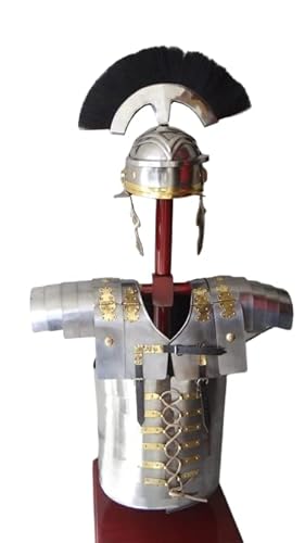 römischen Lorica Segmentata segmenta Armour + Centurion Helm Kostüm schwarz