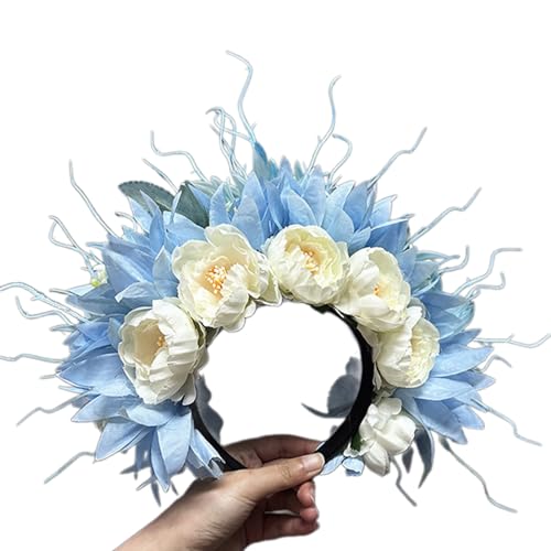 Seidenblume für Frauen und Mädchen, Girlanden, Prinzessinnenkranz, Blumen, Stirnband, Braut-Kopfschmuck, Hochzeit, Haarschmuck, Geschenk