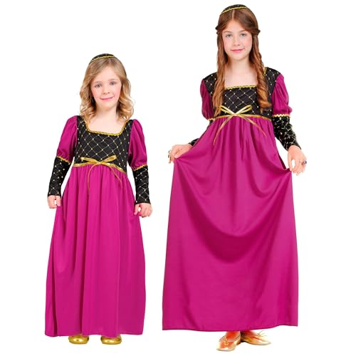 W WIDMANN MILANO Party Fashion - Kinderkostüm Königin, Kleid, Prinzessin, Burgfräulein, Faschingskostüme