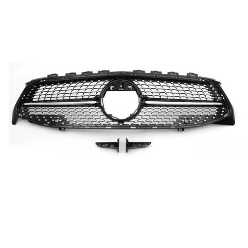 Frontgrills Für Benz Für CLA-Klasse W118 2020-IN Schwarz/Silber Autozubehör GT/Diamant-Stil Auto-Frontgrill-Rahmenabdeckungsverkleidung. Front Bumper Grille(Diamond Black)