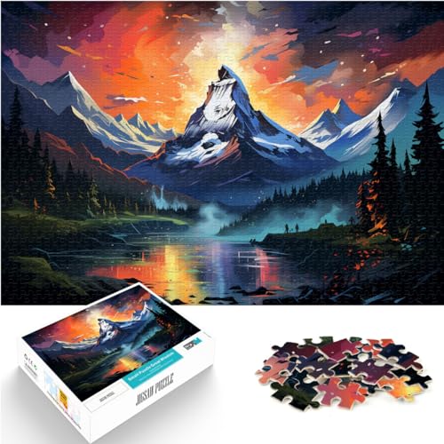 Spielzeug-Puzzle, schöne Landschaft, 1000-teiliges Puzzle für Erwachsene, Holzpuzzle, Familienspiel, Stressabbau, schwieriges Herausforderungspuzzle, 1000 Teile (50 x 75 cm)