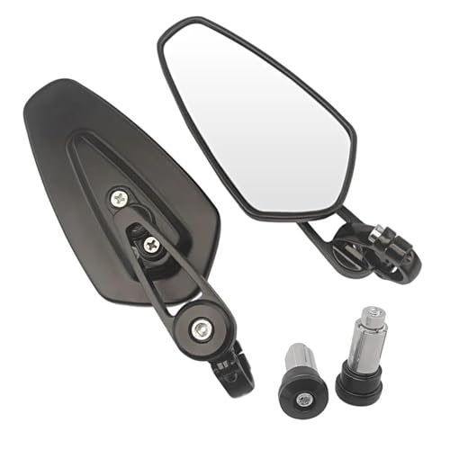 Motorradspiegel-Set Für Y&amaha 7/8" Universal Rückspiegel Für Motorradlenkerenden Rückspiegel Mit Griffen(Schwarz)