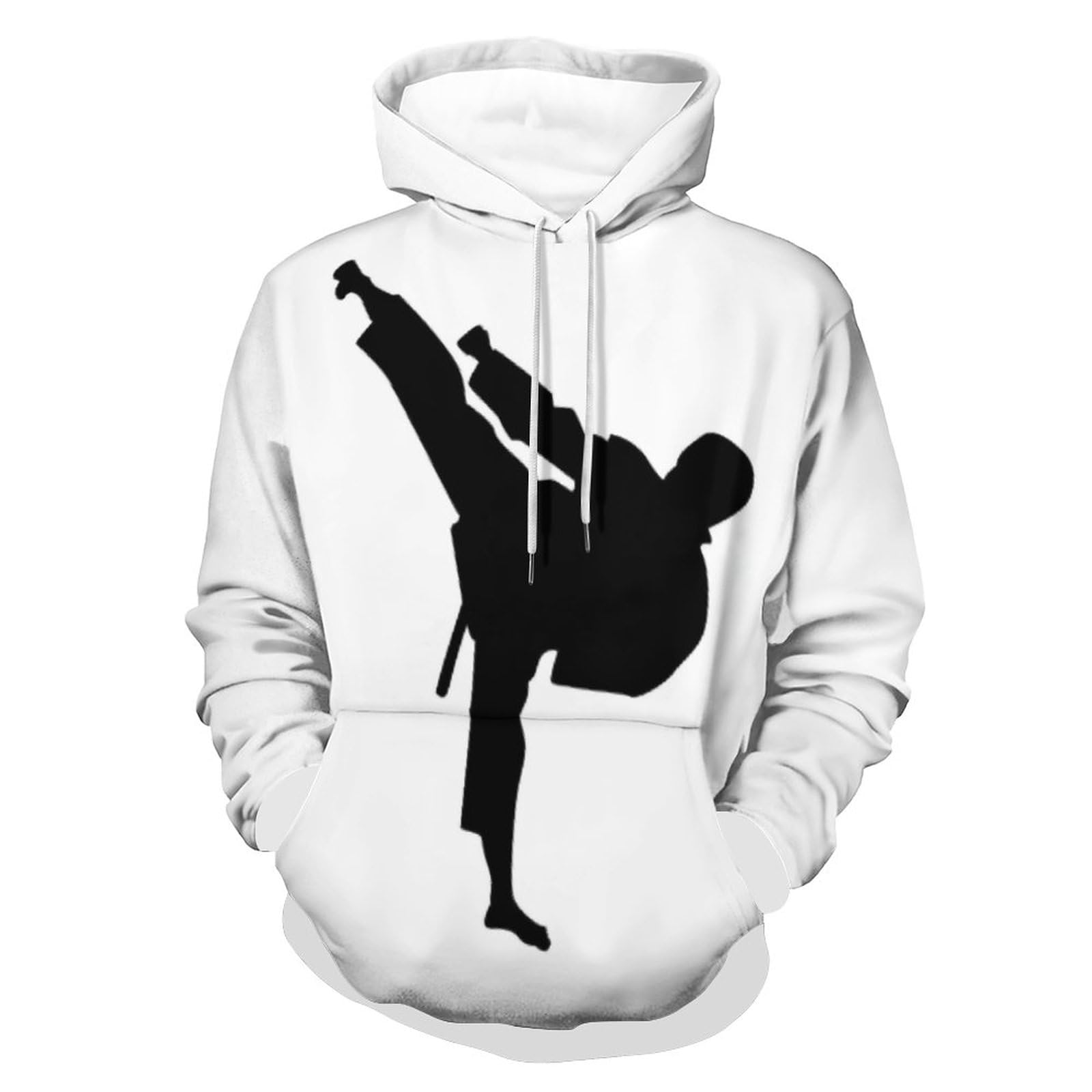 HABXNJF Kapuzen-Sweatshirt, Taekwondo Kampfsport Hoodie, Fashion Hoodie mit Tasche für Herren Damen, Taekwondo Kampfsport, M