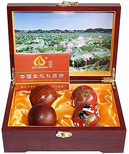 Handtherapiebälle, Massageball, Baoding-Bälle, Stressbälle for Erwachsene, 4-teiliges Meditationsball-Set, chinesische Gesundheitsübung, Stressbälle, chinesische Gesundheitsübung, Massagebälle, Handüb