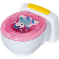 Zapf Creation 828373 BABY born Bath Toilette mit Geräuschfunktion und glitzerndem Häufchen zum wegspülen, Puppenzubehör 43 cm