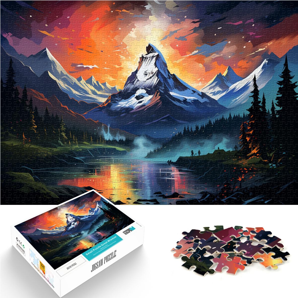 Spielzeug-Puzzle, schöne Landschaft, 1000-teiliges Puzzle für Erwachsene, Holzpuzzle, Familienspiel, Stressabbau, schwieriges Herausforderungspuzzle, 1000 Teile (50 x 75 cm)