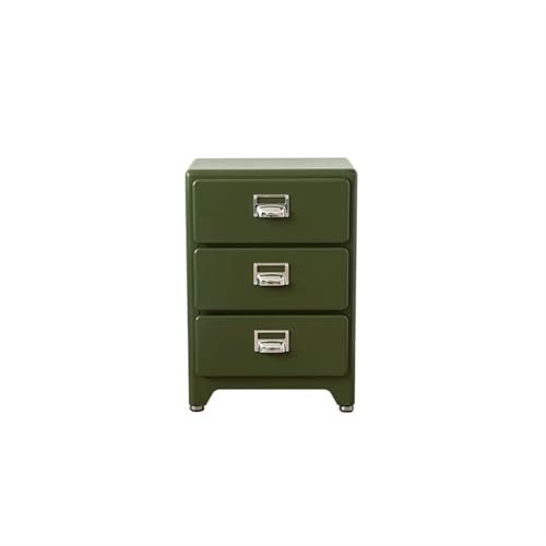 Huangj-0527 Nachttisch Nachtschrank Massivholz Nachttisch Schlafzimmermöbel minimalistische Lagerung kleine Nachttisch Vintage Wohnzimmer Lagerung Sideboard Nachtschränkchen(Dark Green)