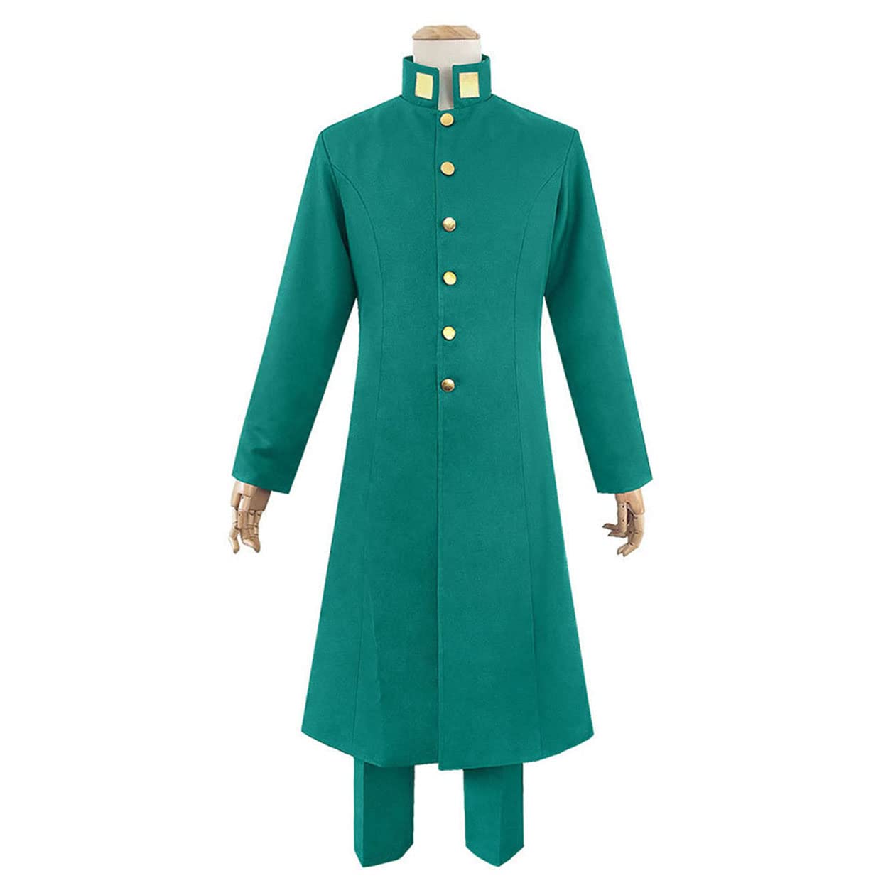 MAVNES Kakyoin Noriaki Cosplay Kostüm Anime Coat Hosen Herren Frauenuniform Halloween,Green-XXL