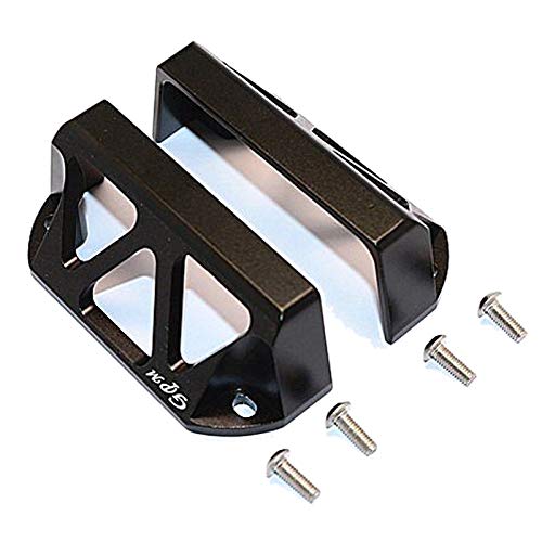 Lmzzdld 2P Aluminium Lenkung Servo Protector Guard 7037 für RC Short Truck Auto Traxxas1 / 16 E- VXL Slash 4WD Summit VXL, Schwarz