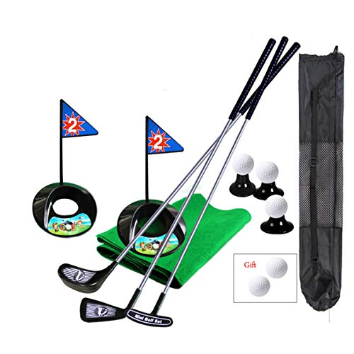 Golf Pro Set Spielzeug für Kinder Kleinkinder Metall Golf Clubs Fahnen Übungsbälle Sport Indoor Game Golf 24 Zoll Training 17 STÜCKE w/Rucksack