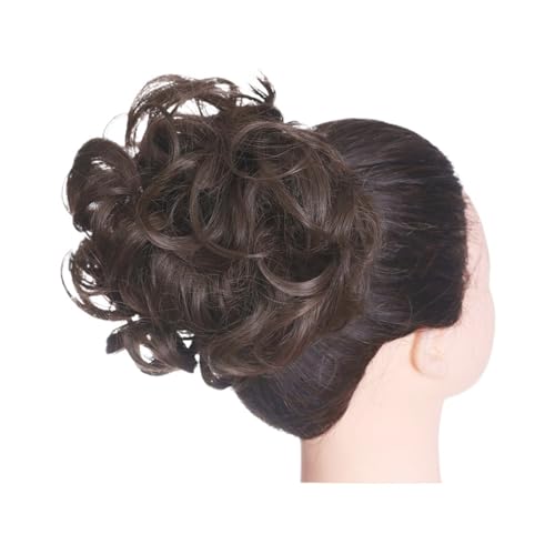 Haarteile Haarknoten Synthetischer unordentlicher Haarknoten, Chignon, Haargummis, gefälschtes Haarband, Zopf, elastischer Haarteilschwanz for Frauen, synthetischer Wickel, lockiger Pferdeschwanz Bröt