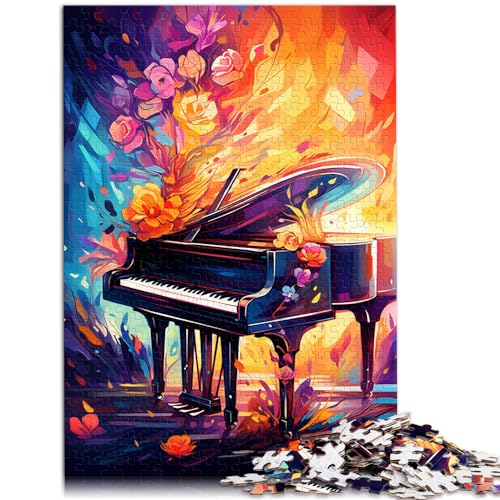 Puzzle für Klavier, farbenfrohes 1000-teiliges Puzzle für Erwachsene, Holzpuzzle, anspruchsvoll, aber unterhaltsam und humorvoll, 1000 Teile (50 x 75 cm)