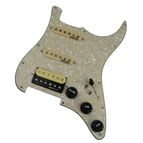 Schlagbrett-Tonabnehmer 7-Wege-Typ Voll Beladenes SSH-Schlagbrett-Tonabnehmer-Set, Multifunktions-Humbucker-Tonabnehmer, Verkabelung, Geeignet Für Gitarre (Color : 3/4)