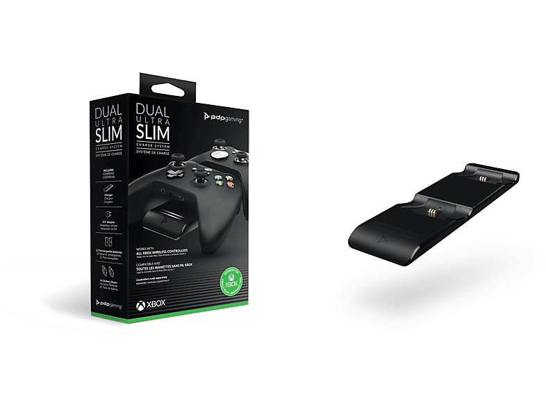 PDP LLC Gaming Ultra Slim Ladesystem, Zubehör für Xbox Series X, Schwarz