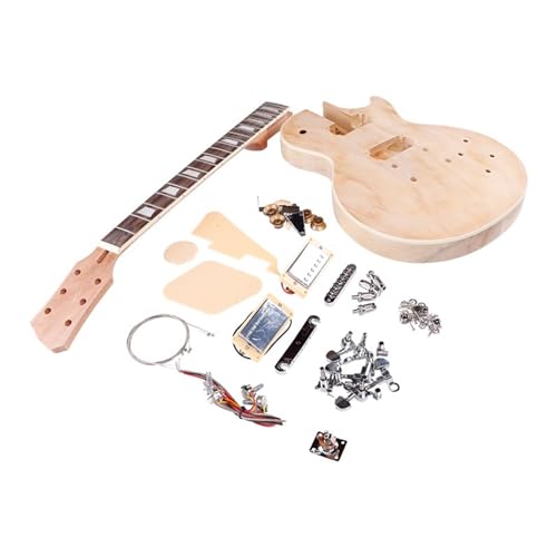 Geeignet Für LP E-Gitarre Set Halskörper Holzrohling DIY Halbzeug Set Gitarrenkörper