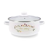 Quid 4960509 CACEROLA 24CM Acero ESMALT MEMORY QD Kochtopf, 24 cm, Stahl, Edelstahl, weiß