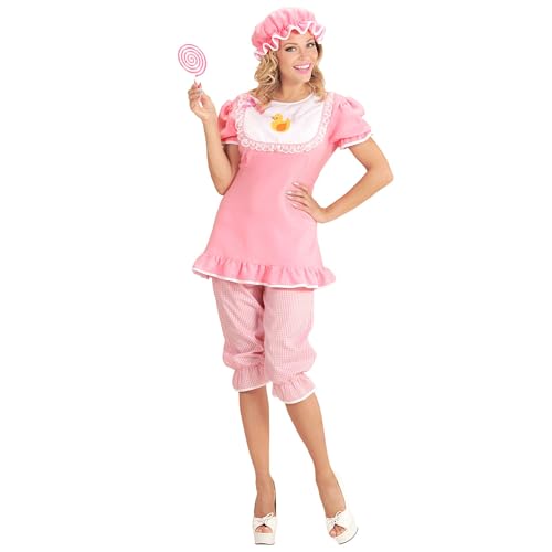 Widmann - Kostüm Riesen Baby, Kleid mit Lätzchen, kurze Hose, Mütze, Mottoparty, Karneval