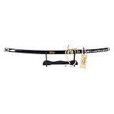 Katana S5014 Hattori Hanzo Kill Bill Die Braut inoffizielle Replik, 103 cm Stahlklinge, Griff mit schwarzer Wicklung, Löwendetail auf der Scheide und Klinge. Ref. S5014