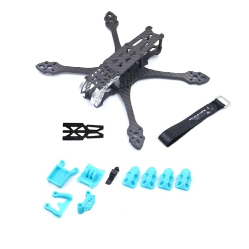 LSFWJP for Mark5 HD 225mm Carbon Fiber FPV Rahmen Kit 5 Zoll for Analog Digital RC Quadcopter FPV Racing Drone BN220 GPS DIY Teile (Color : A analog Blue)