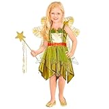 W WIDMANN MILANO Party Fashion - Kinderkostüm Waldfee, Kleid, Flügel, Elfe, Karneval, Mottoparty