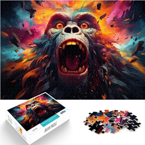 Puzzles, farbenfrohe Orang-Utan-Puzzles für Erwachsene, 1000 Puzzles, Puzzlespielzeug, Holzpuzzle, Entspannungspuzzlespiele, Denksportaufgaben für Familienspaß (50 x 75 cm)