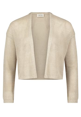 Cartoon Damen Strick-Cardigan mit Lurexfaden Nature/Gold,44