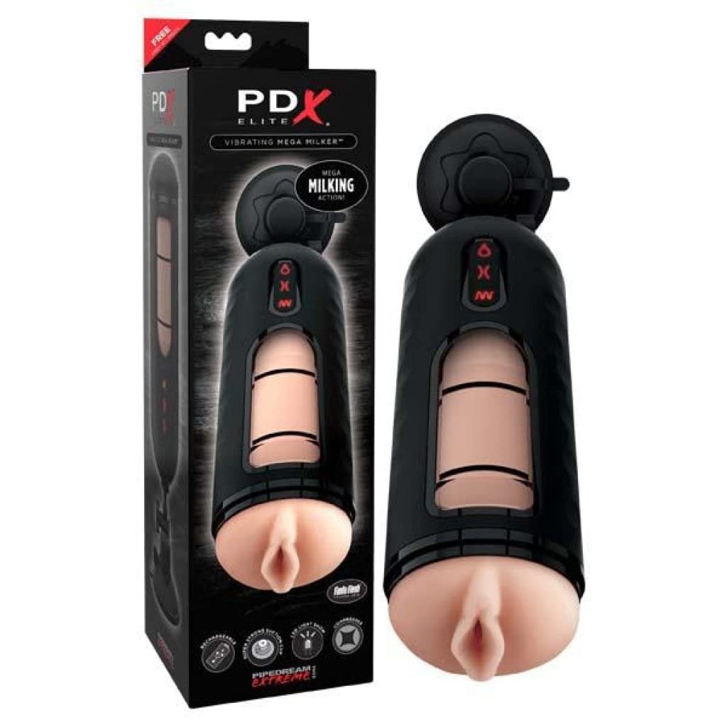 3 BRUJAS, Pipedream Men's Toys Pdx Elite Vibrating Mega Milker 24 cm 9.4 inch, Flesh, 1 stück