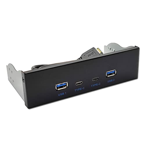 Aurgiarme USB 3.2-Frontplatten Hub Multi USB Steckplatz USB 3.2-Typ C Super Speed Anschluss Passend Für 3 5-Zoll Open Bay Space Panel Für Optisches Laufwerk Optisches Laufwerk