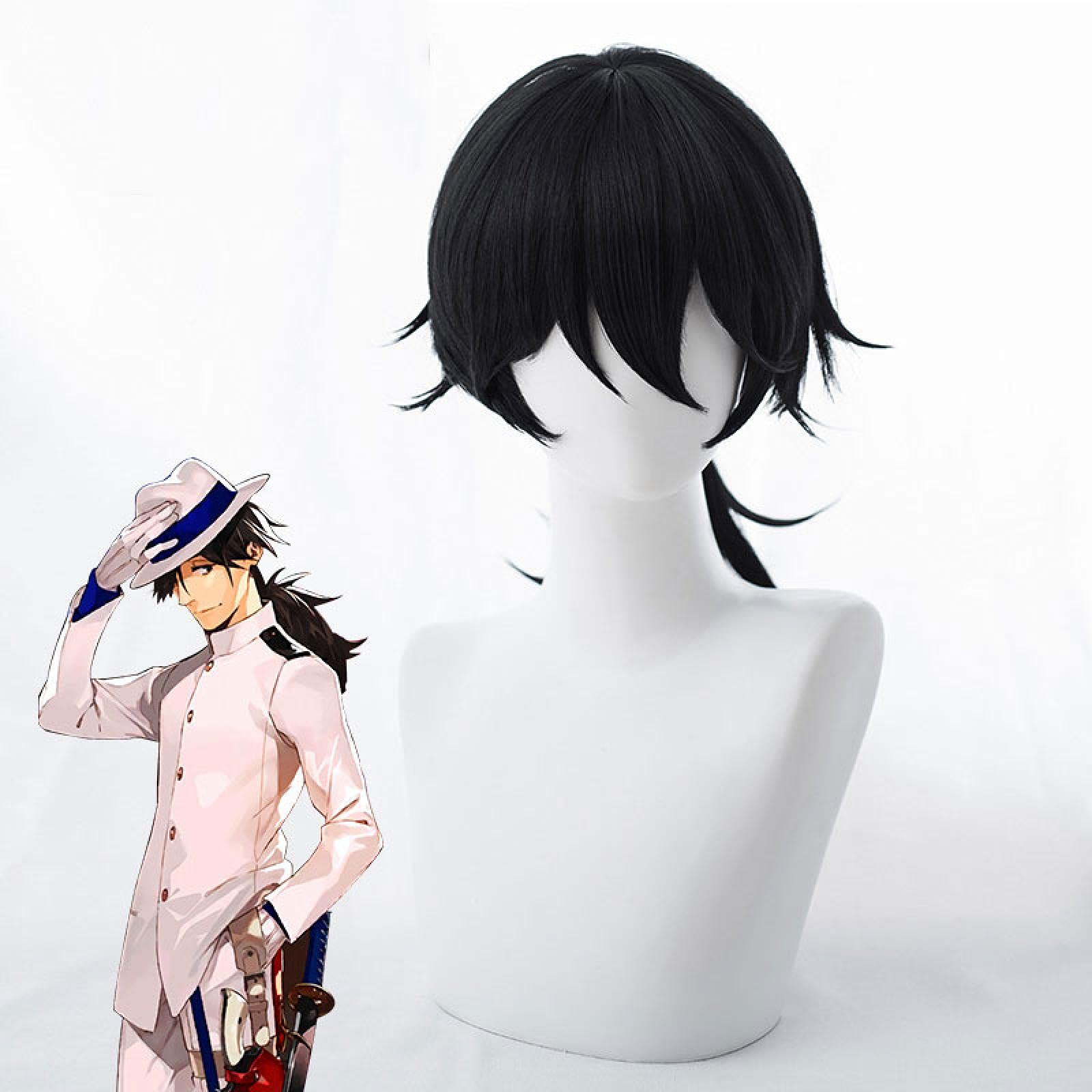 Anime cosplay perücke Spiel Fate Grand Order Cosplay Perücken Ryouma Sakamoto Cosplay Synthetische Perücke Haar Halloween Carnival Party Anime Cosplay Perücke