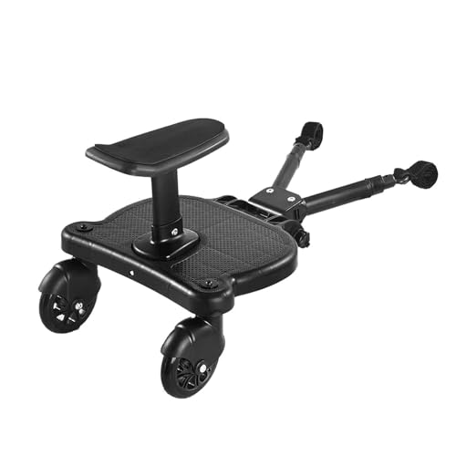 Kinderwagenbrett, Kinderwagenrad mit abnehmbarem Sitz, 2-in-1-Kinderwagen-Fußbrett, Gleitbrett für Kinderwagen, Kinder-Fußbrett, Kinderwagenbrett-Befestigung