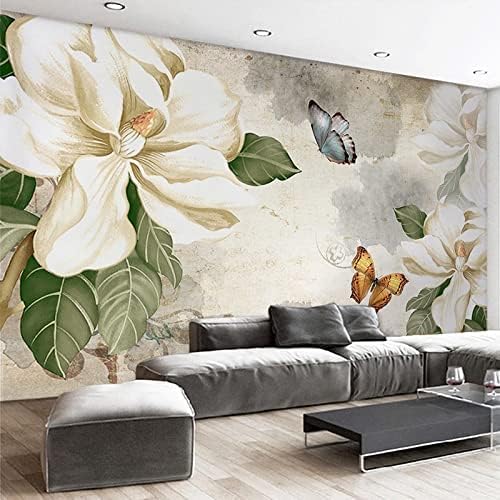 XLMING Vintage Ölgemälde Blume 3D Tapete Home Dekoration Wohnzimmer Sofa Schlafzimmer Tv Hintergrund Wand-200cm×140cm