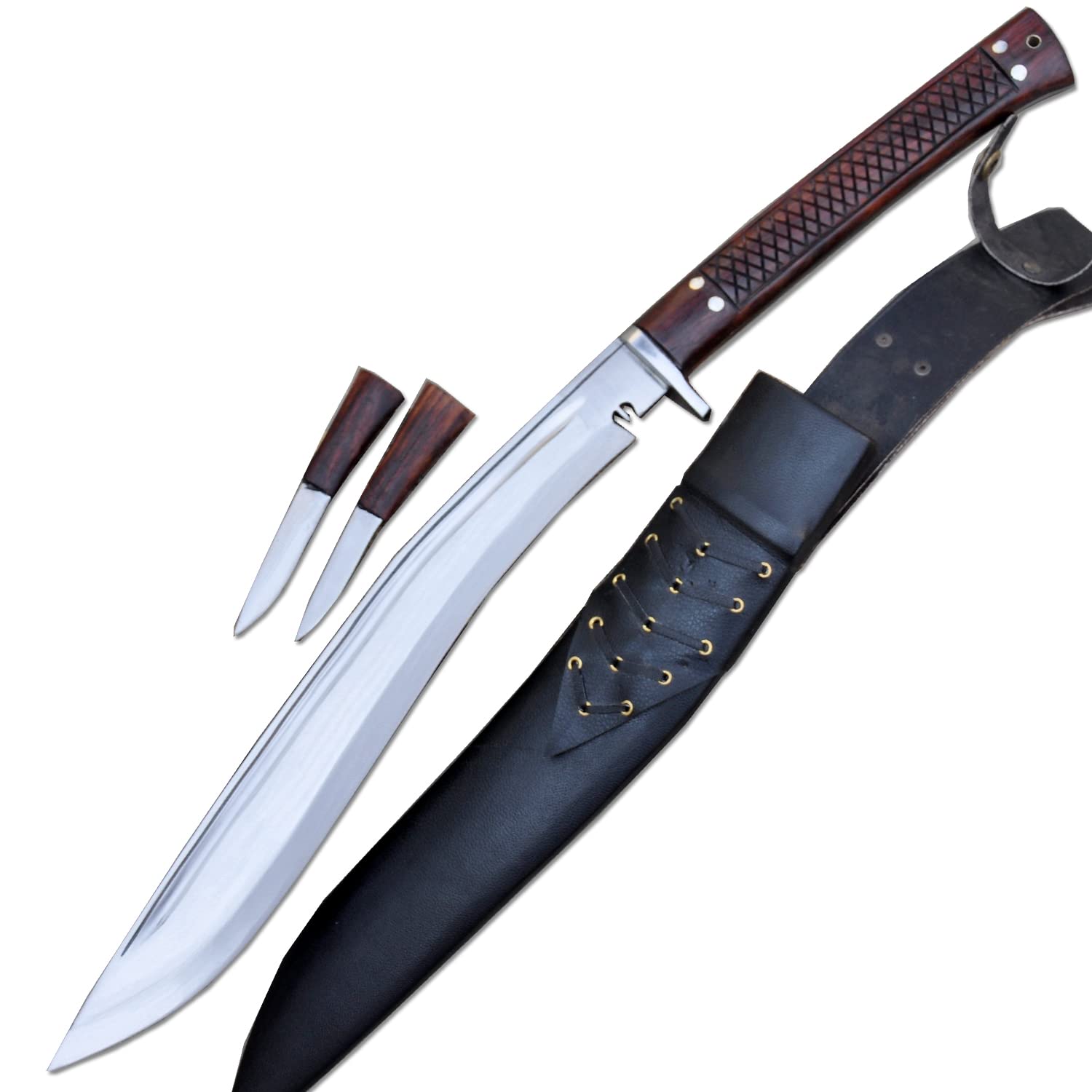 THE NEPAL 38 cm lange Klinge, handgeschmiedetes Kukri-Schwert, Gurkha-Messer, Full-Tang-Khukuri-Machete, schärfen, gebrauchsfertig, authentisches Gurkha-Kukri-Schwert