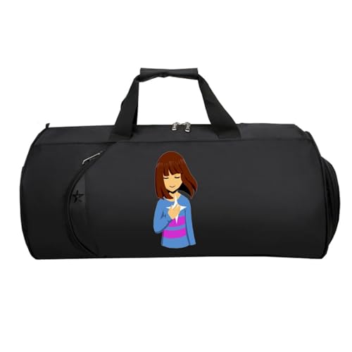 Kleine Reisetasche Anime, Groß Wasserdicht Sporttasche, Weekender HandgepäCk Koffer füR Herren Und Damen Flugzeug(Black 5)