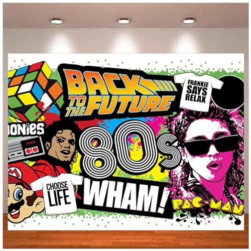 80er Jahre Thema Fotografie Hintergrund Hip Hop Graffiti Zurück zu den 80er Jahren Party Banner Hintergrund Wanddekorationen Requisiten Poster 350x230cm