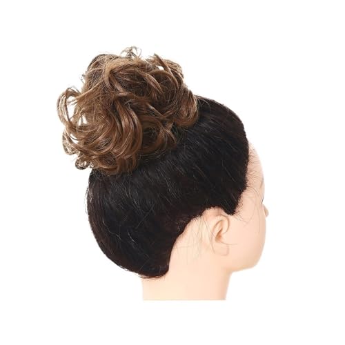 Haarteil Synthetischer unordentlicher Haarknoten, Chignon, Haargummis, gefälschtes Haarband, Zopf, elastischer Haarteilschwanz for Frauen, synthetischer Wickel, lockiger Pferdeschwanz Haarverlängerung