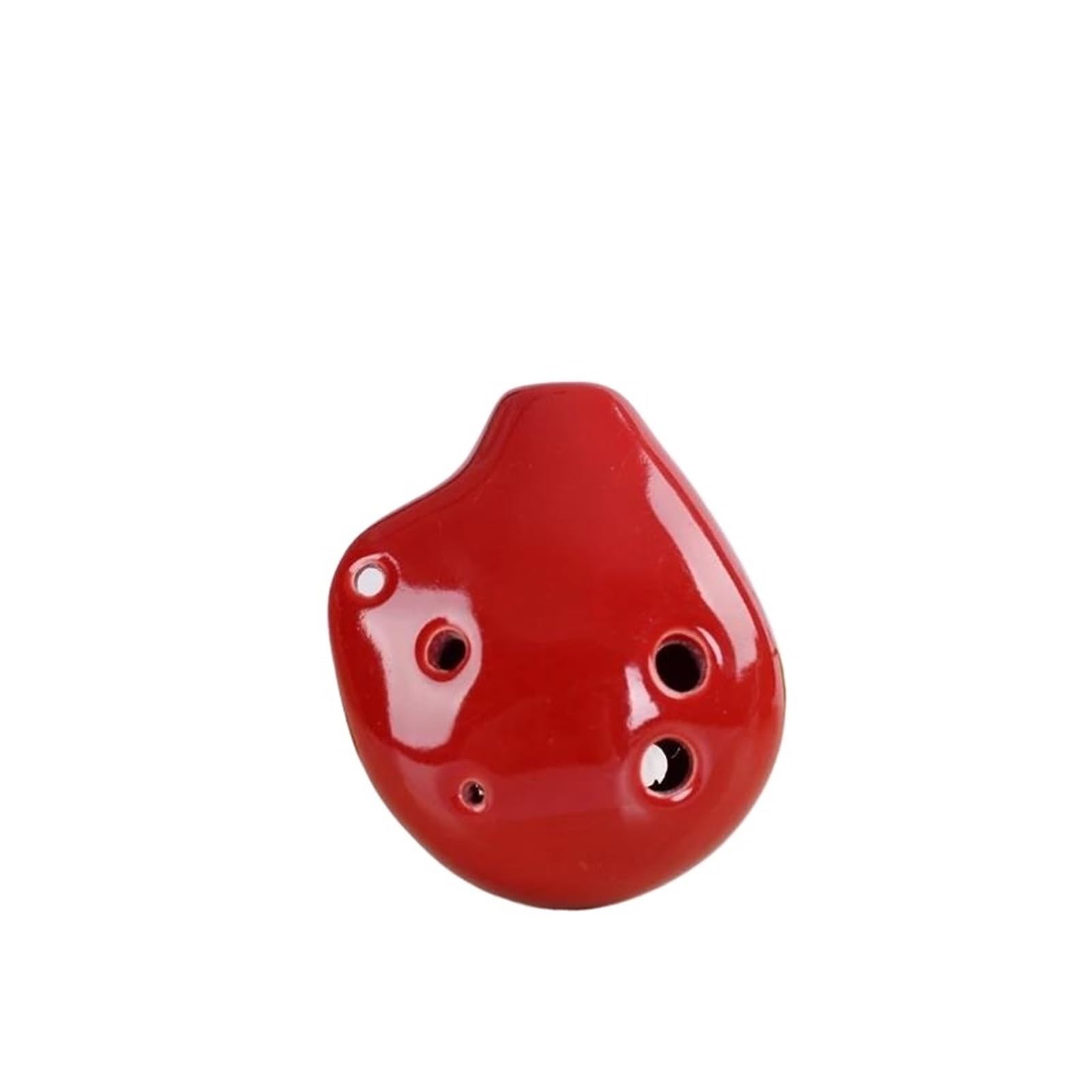 Okarina Instrument 4 Farbe Ocarina 6 Loch Farbe Mini Ocarina C Key Anfänger Ocarina Lehre Keramik Anhänger(Red)